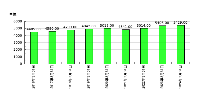 ＨＳホールディングスの従業員数の推移