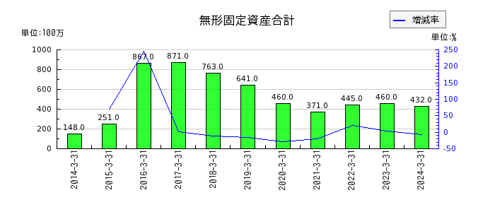 富士古河E&Cの無形固定資産合計の推移
