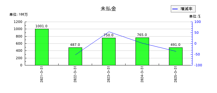 不動テトラの非支配株主持分の推移