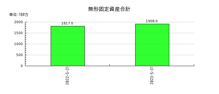 日本国土開発の無形固定資産合計の推移