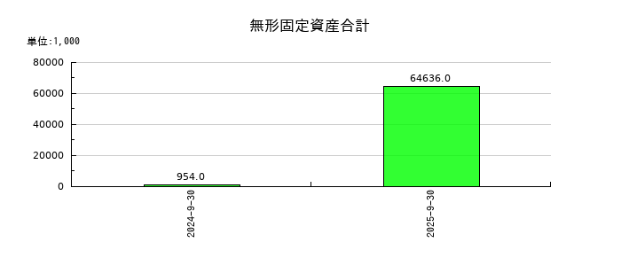 Ｆａｂｅｒ　Ｃｏｍｐａｎｙの無形固定資産合計の推移