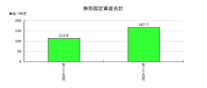 オプロの無形固定資産合計の推移