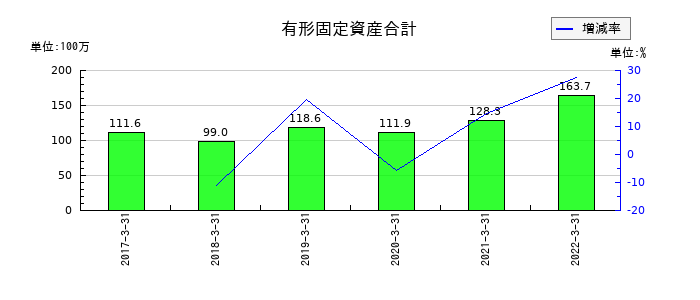 ＷＯＷ　ＷＯＲＬＤの有形固定資産合計の推移