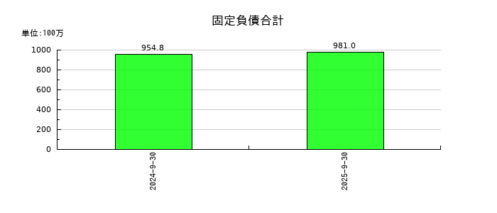 ROXXの固定負債合計の推移