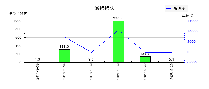ジャパンベストレスキューシステムの減損損失の推移