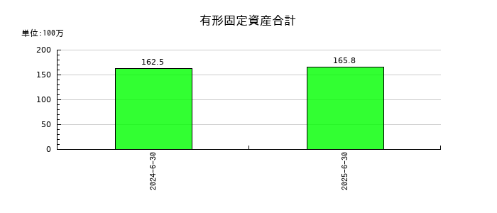 アスアの有形固定資産合計の推移
