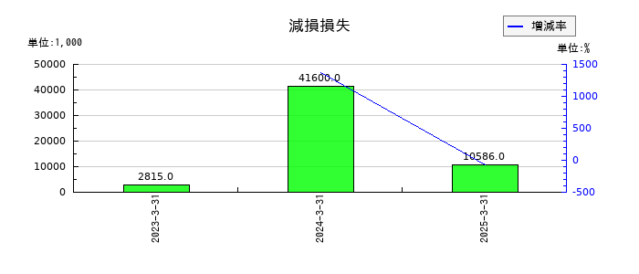 システム・ロケーションの減損損失の推移