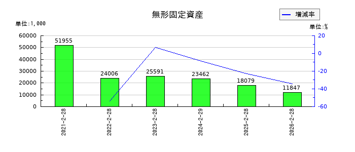 魚喜の無形固定資産の推移