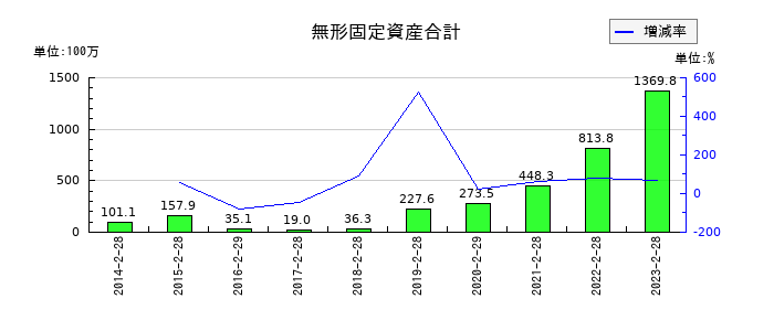 ブロッコリーの無形固定資産合計の推移