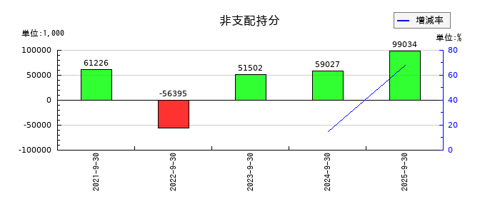 レカムの非支配持分の推移