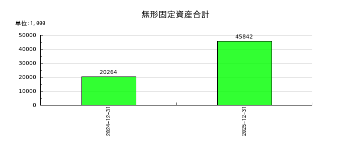 ＺｅｎｍｕＴｅｃｈの無形固定資産合計の推移