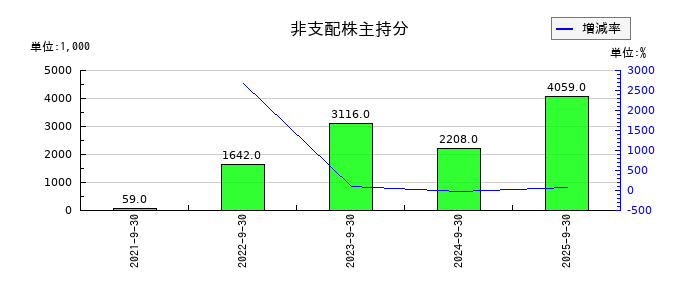 アズームの非支配株主持分の推移
