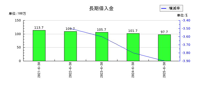 ボルテージの長期借入金の推移