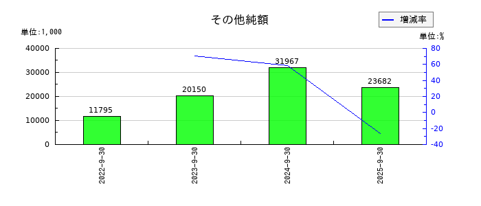 情報企画のその他純額の推移