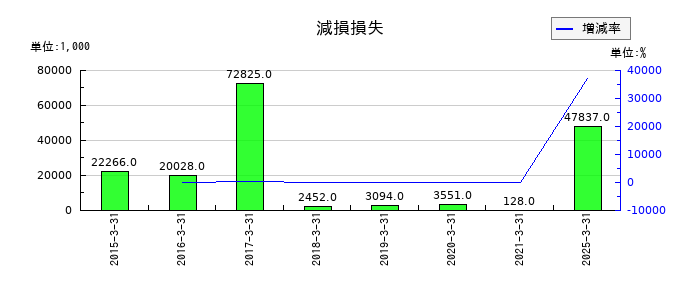 フライトソリューションズの減損損失の推移