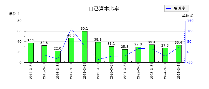 フライトソリューションズの自己資本比率の推移