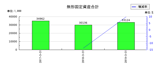 Minoriソリューションズの無形固定資産合計の推移