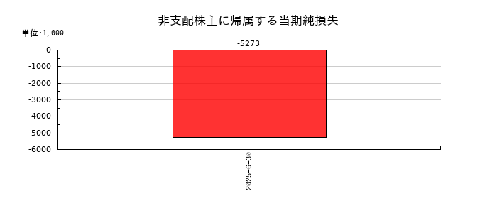 アバントグループの非支配株主に帰属する当期純損失の推移