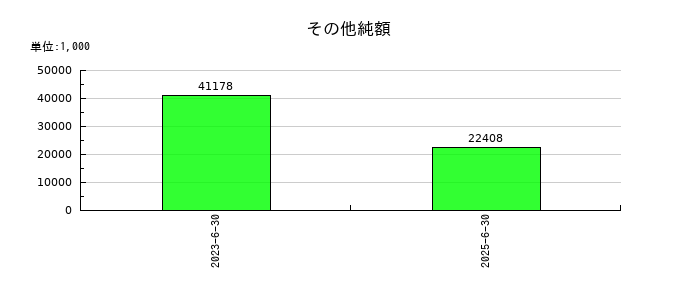笹徳印刷のその他純額の推移