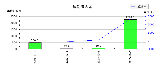 セグエグループの短期借入金の推移
