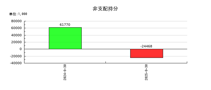 ＧＭＯフィナンシャルゲートの非支配持分の推移