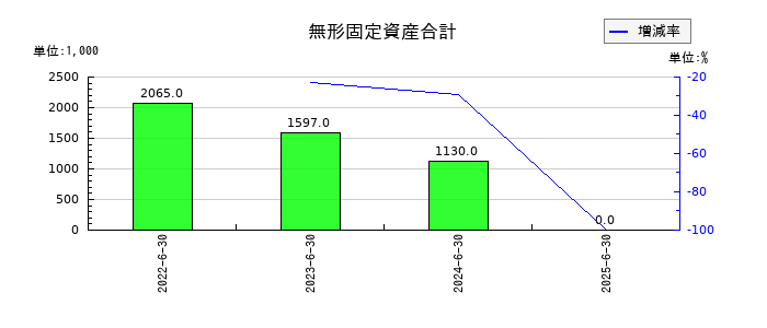 フィーチャの無形固定資産合計の推移