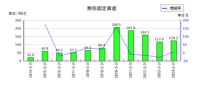 日本化学産業の無形固定資産の推移