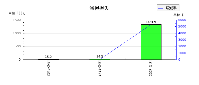 日本ピグメントの減損損失の推移