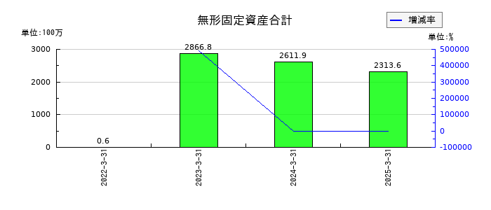 サインドの無形固定資産合計の推移