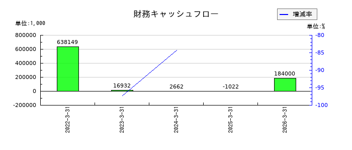 Institution for a Global Society（IGS）の財務キャッシュフロー推移