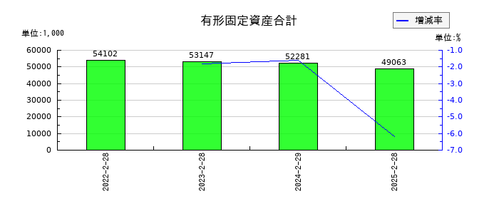 ＢｅｅＸ（ビーエックス）の有形固定資産合計の推移