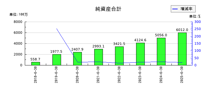システムサポートホールディングスの純資産合計の推移