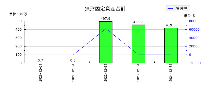 ファンペップの無形固定資産合計の推移