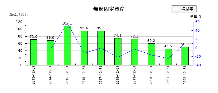 星光PMCの無形固定資産の推移