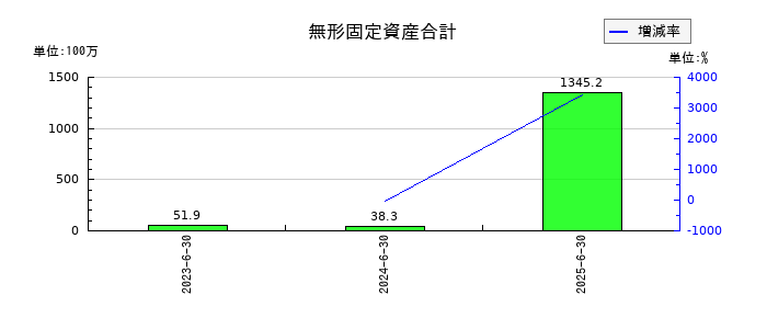 Arent(アレント)の無形固定資産合計の推移