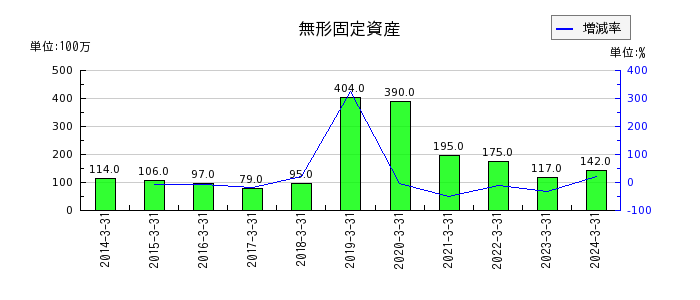 日本高周波鋼業の無形固定資産の推移