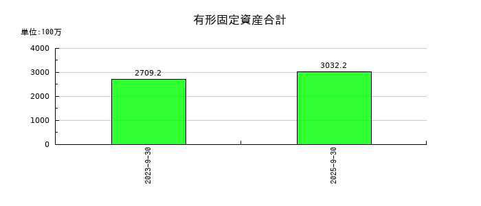 エリッツホールディングスの有形固定資産合計の推移