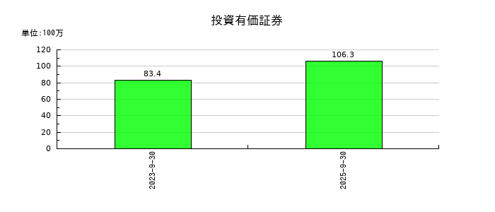 エリッツホールディングスの投資有価証券の推移