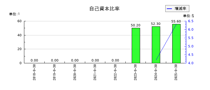 エリッツホールディングスの自己資本比率の推移