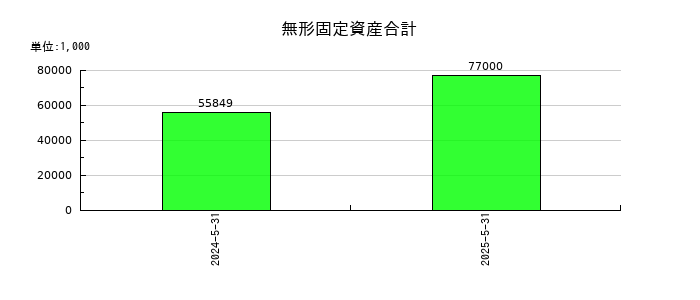 ＱＰＳ研究所の無形固定資産合計の推移