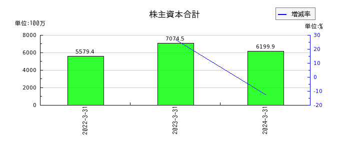 日本電解の固定負債合計の推移