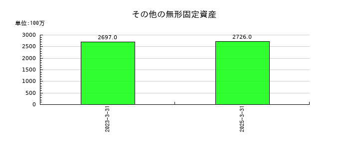 いよぎんホールディングスのその他の無形固定資産の推移