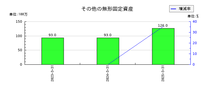 ちゅうぎんフィナンシャルグループのその他の無形固定資産の推移