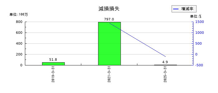 アルメタックスの減損損失の推移