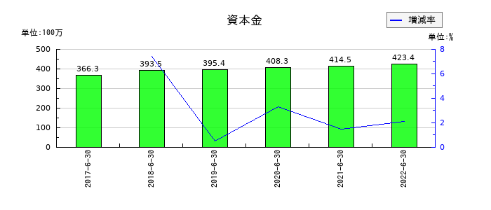 ネットマーケティングの資本金の推移