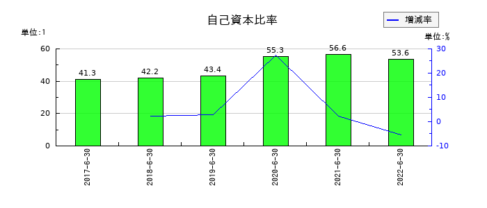 ネットマーケティングの自己資本比率の推移