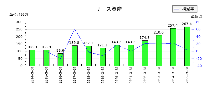 KVKのリース資産の推移