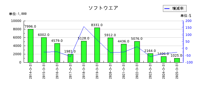 NFKホールディングスのソフトウエアの推移