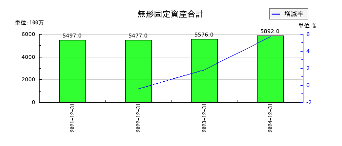 マブチモーターの無形固定資産合計の推移