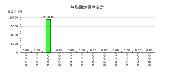 アイホンの無形固定資産合計の推移